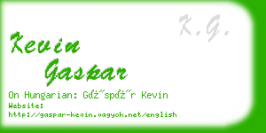 kevin gaspar business card